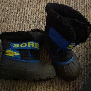 Sorel Black and Blue Winter Boots